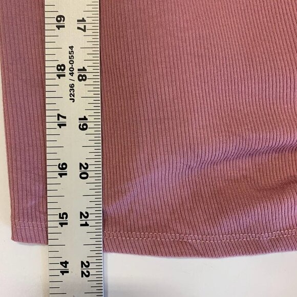 Nordstrom Abound Women's Square Neck Long Sleeve Top in Pink Nostalgia SZ M NWT - Picture 11 of 11